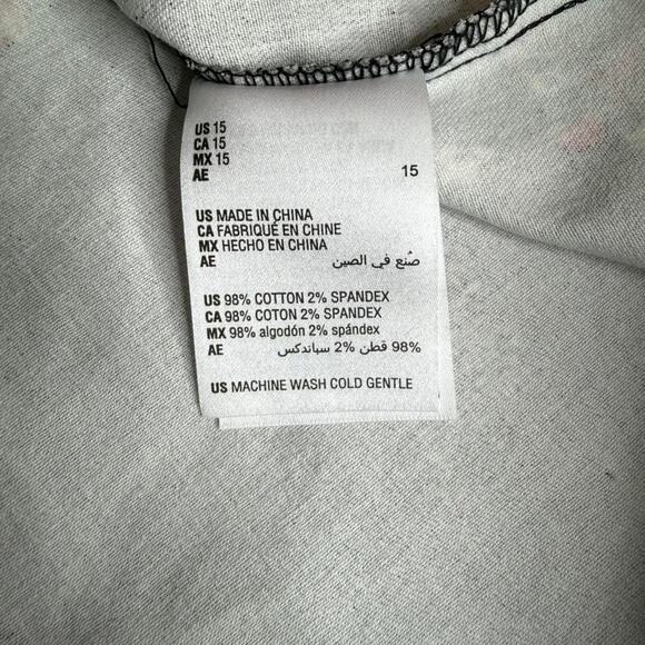 Material girl y2k black floral denim skirt - Picture 7 of 8